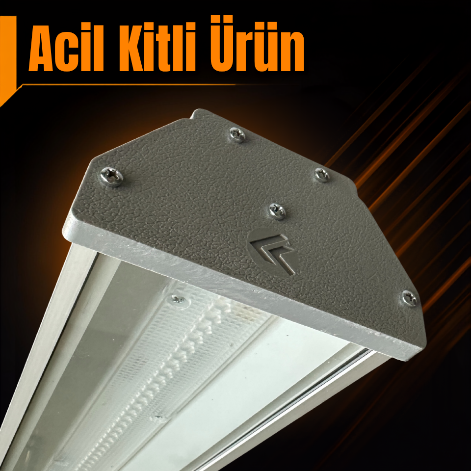 Force 70 Watt Acil Kitli Yüksek Tavan Armatürü 6500K 8100 Lümen
